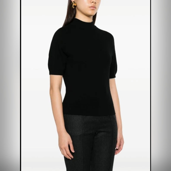 Sag Harbor Mock Neck Pullover Short Sleeve Sweater Size M - Picture 1 of 5